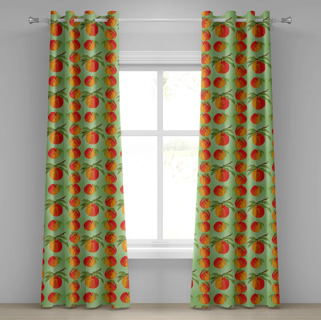 Rideau Occultant Léger Anti-Vis-à-Vis Motif Fruits Jardin 280x245
