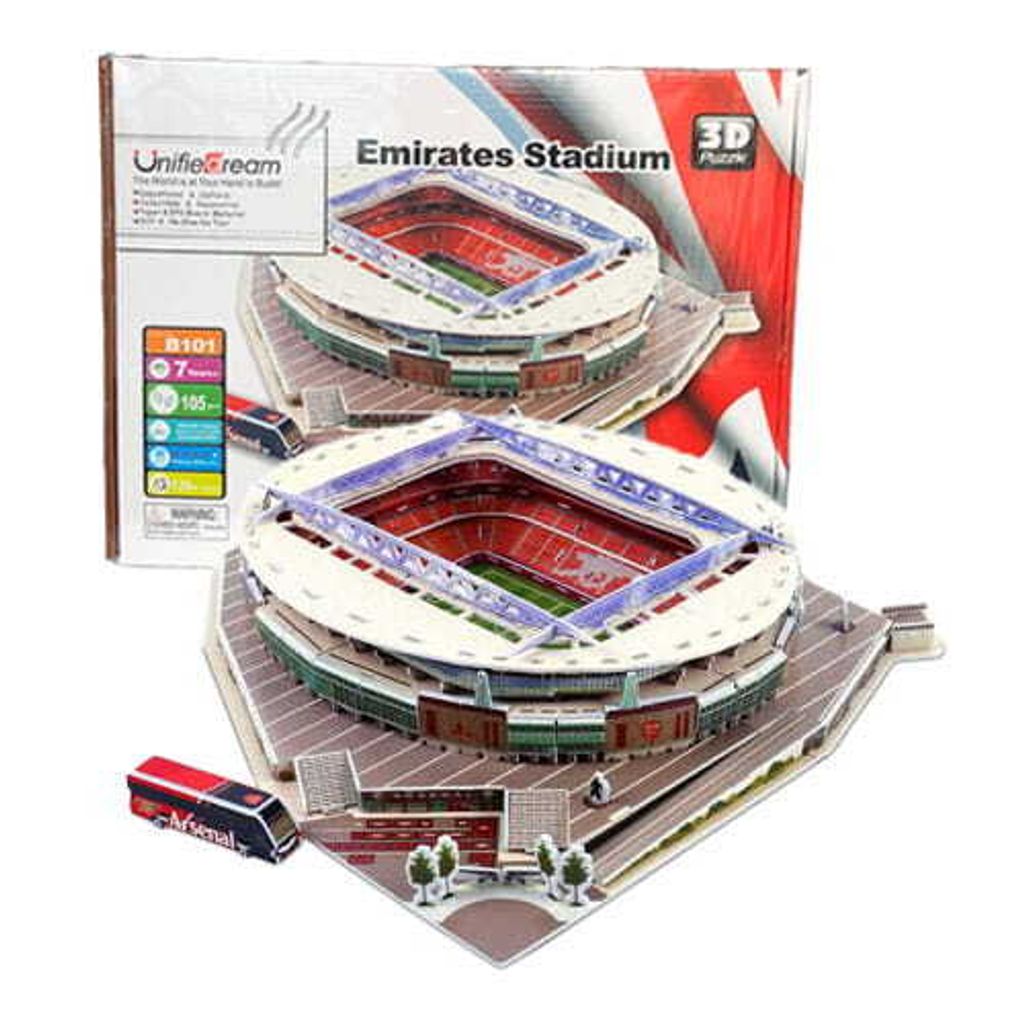 Jual 3d Stadium Puzzle | Arsenal - Emirates Stadium| Miniatur Stadium Bola Di Seller Velvet - View #11