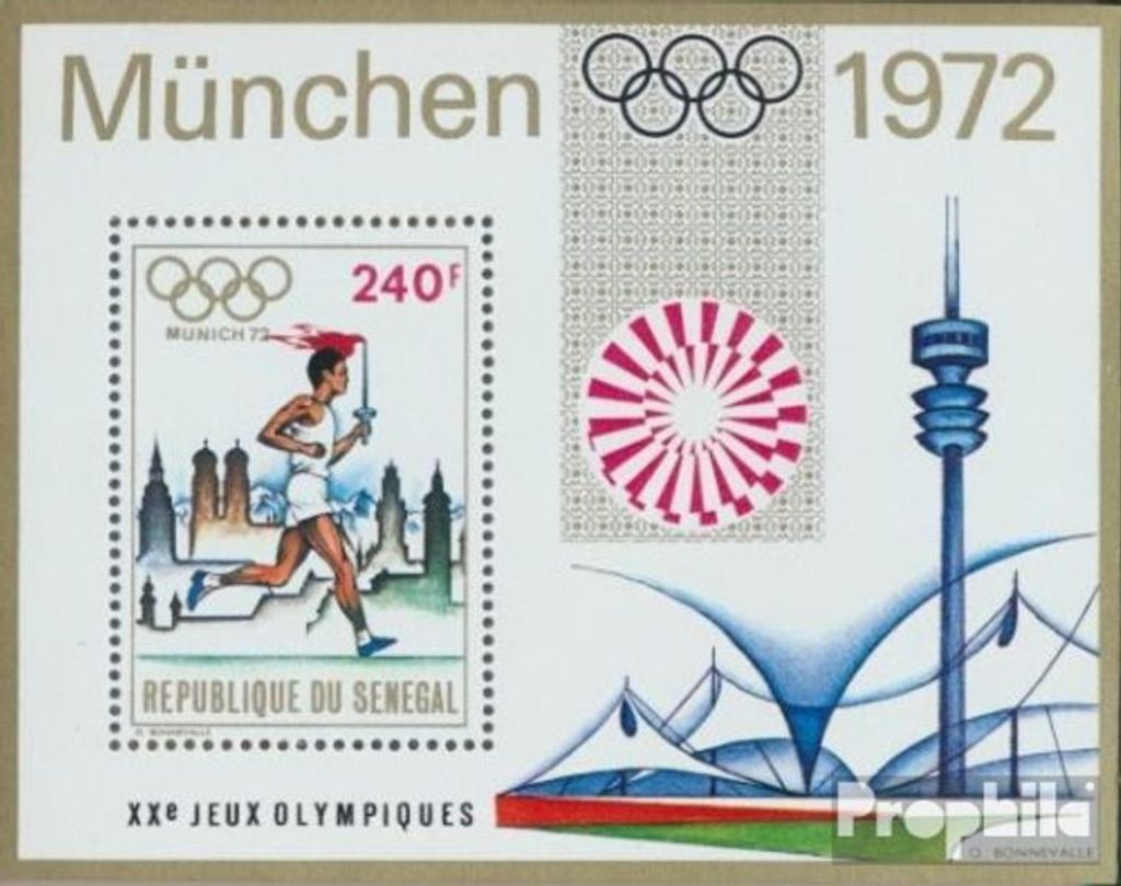 Briefmarken Senegal 1972 Mi Block10 (kompl.Ausg.) postfrisch Olympische Sommerspiele