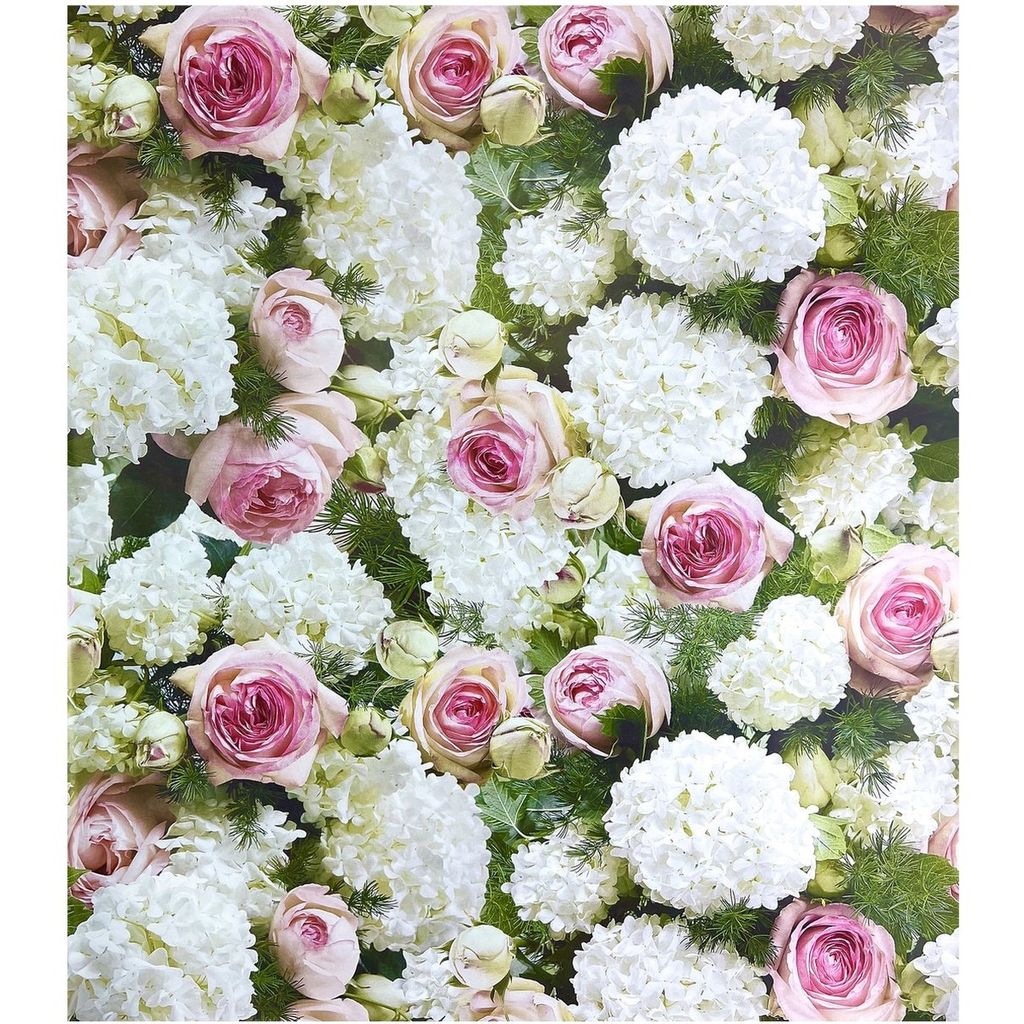 Carta da regalo floreale Ortensie e rose - 300 x 70 cm - 3 Immagine del prodotto 