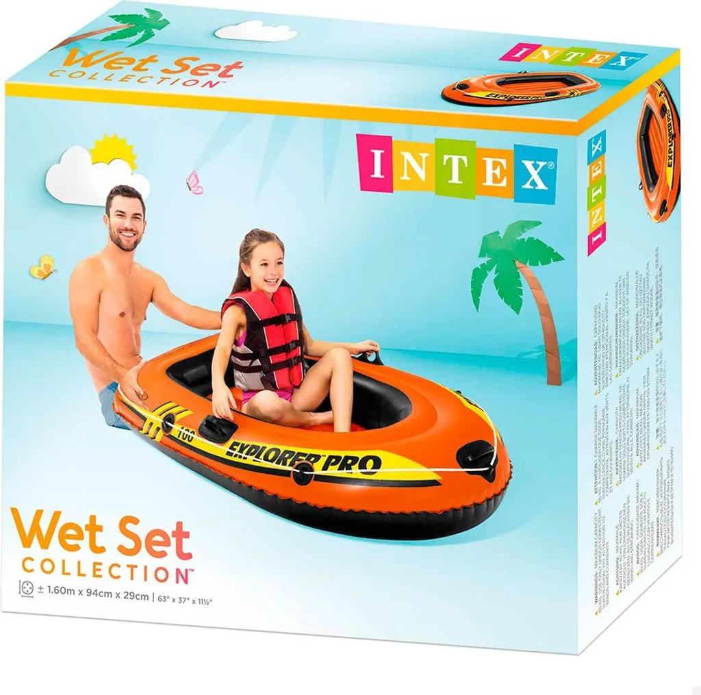 Bateau INTEX Explorer Pro 100 Robuste en Vinyle avec 3 Chambres à Air - 21