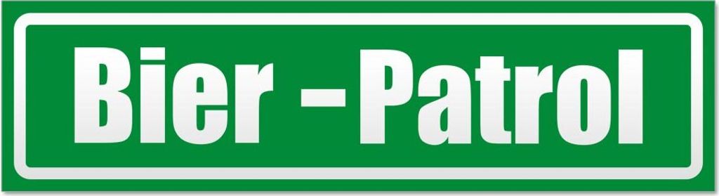 Bier Patrol invertiert Magnetschild Schild magnetisch