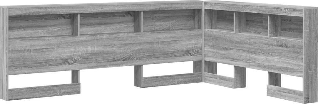 Tête de lit 150 cm gris Sonoma en bois composite avec étagères vidaXL