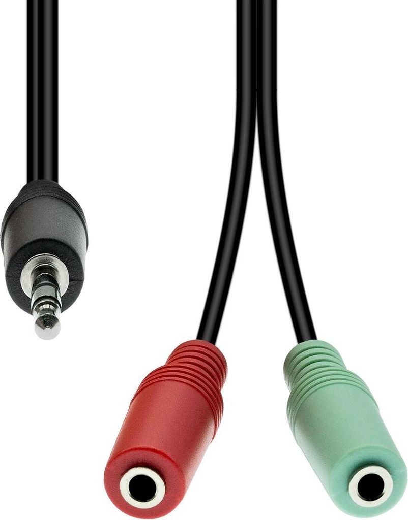 Kabel ProXtend 4-Pin do 2x 3-Pin M-F, czarny, 30cm, M42XM3F-003