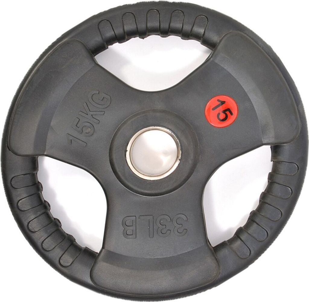 Hantelscheiben 2x 15 kg schwarz gummiert für 50 mm Produktbild 