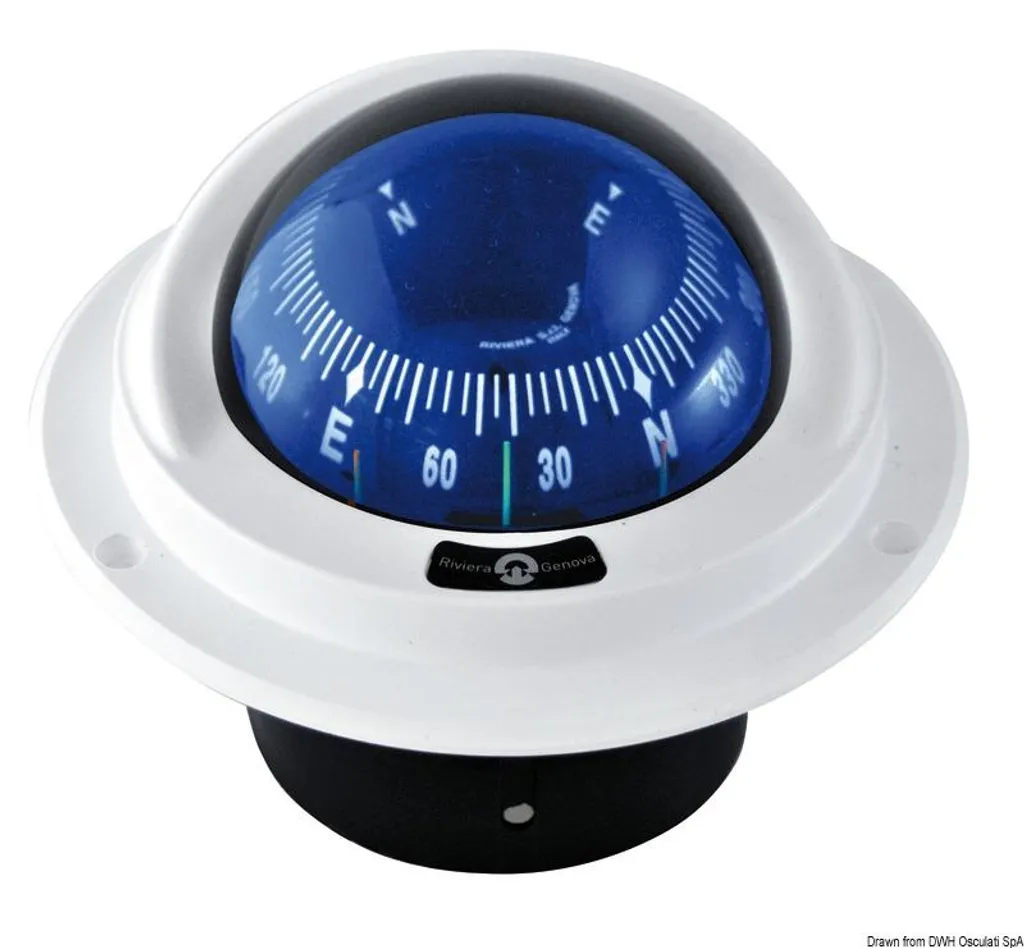 Compas de navigation IDRA bleu à encastrer pour sortie en mer