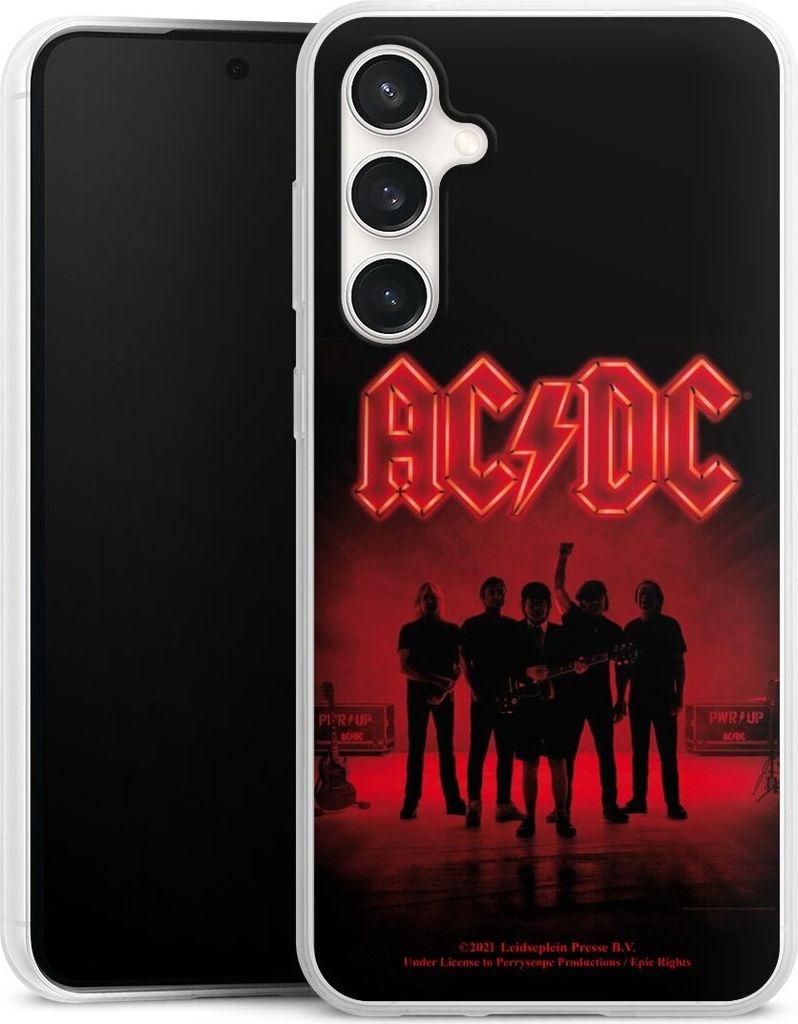 DeinDesign Slim Hülle für Samsung Galaxy S23 FE Silikon Case Ultra Dünn Handyhülle ACDC Band Offizielles Lizenzprodukt