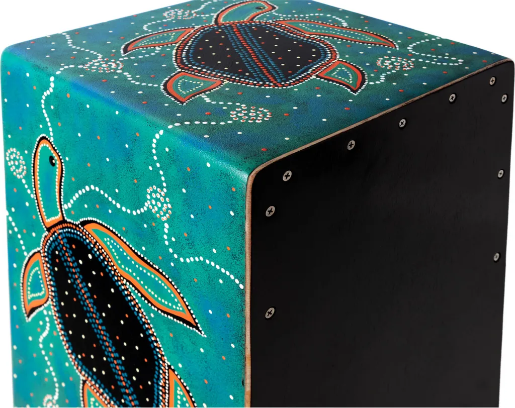 Cajon Proline Turtle Design pour set acoustique - Percussion de voyage
