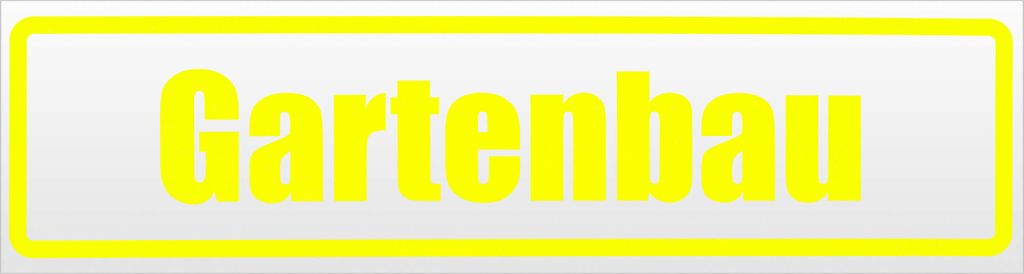 Kiwistar Gartenbau Magnetschild Schild magnetisch - 60cm Neongelb - Magnetfolie für Auto PKW Kfz