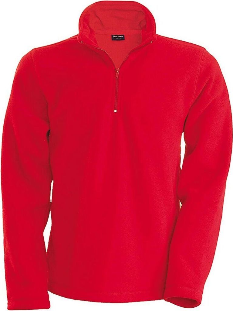 Kariban Herren Fleecepullover Fleece Pullover Sweatshirt Fleecejacke, Größe:3XL, Farbe:Rot