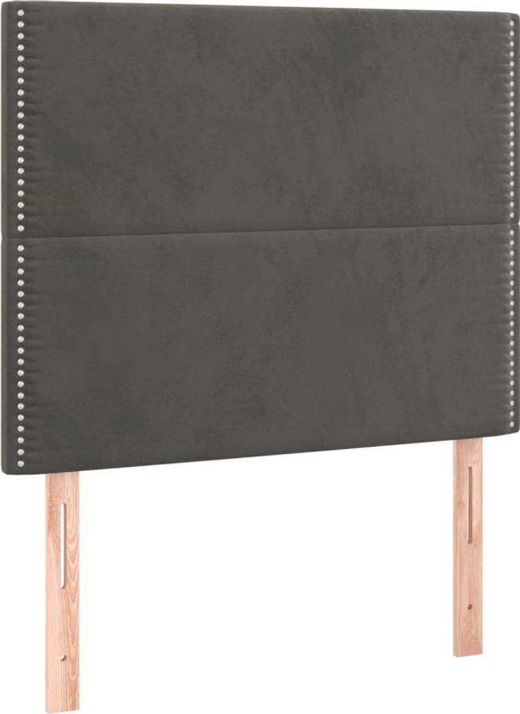 Kopfteil Dunkelgrau 90 x 5 x 118/128 cm Samt