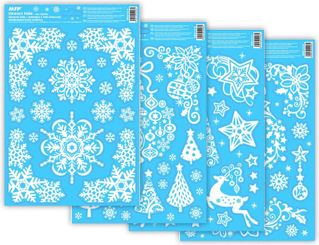 Fensterfolie Weihnachten Glitzer 20x30cm