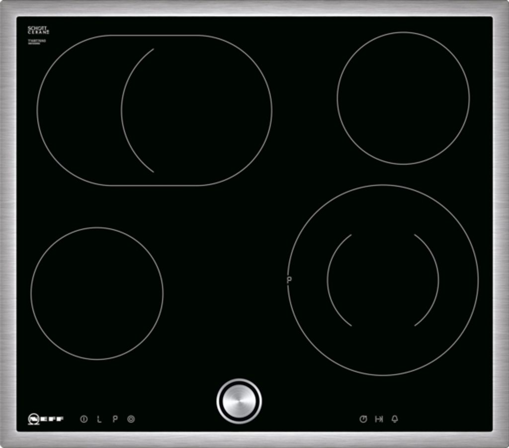 NEFF T16SDF9L0 Piano Cottura Elettrico Vetroceramica 60 Cm – Touch Control, Power Boost, Nero, 8300W