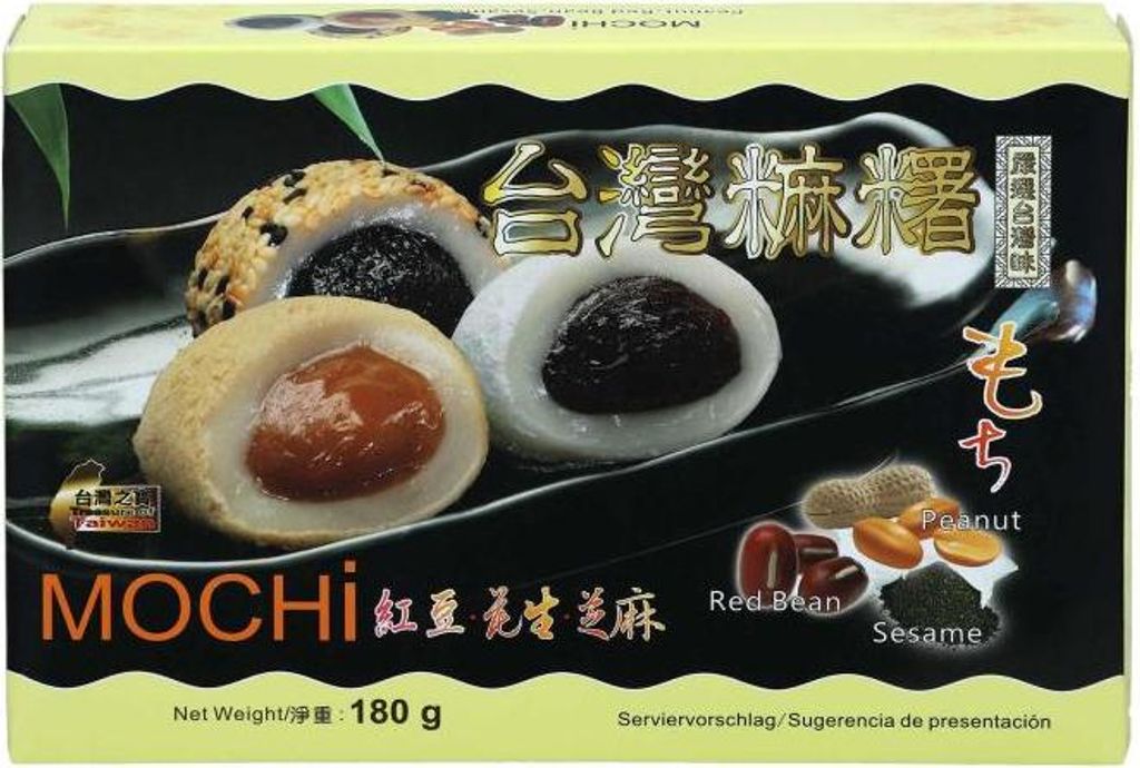 [ 180g ] Mix Mochi 6 Reiskuchen je 2x Rote Bohnen-, Sesam-, Produktbild 