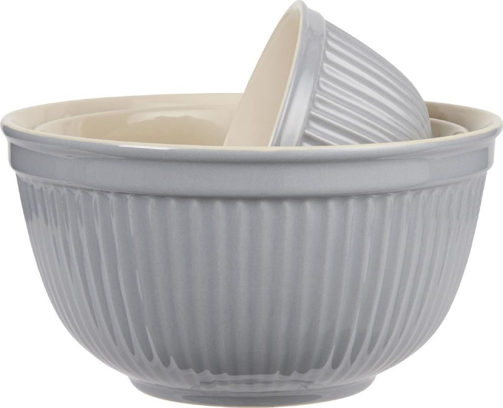 IB Laursen MYNTE Schalensatz Grau 3er Set Keramik Schüsseln FRENCH GREY Geschirr