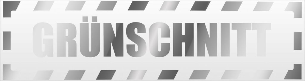 Kiwistar Grünschnitt gestreift Magnetschild Schild magnetisch - 20cm Chrom - Magnetfolie für Auto PKW Kfz
