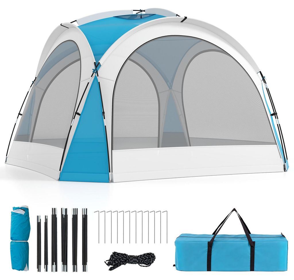 COSTWAY Strandzelt 344x344cm, Gartenzelt für 6-8 Personen Produktbild 