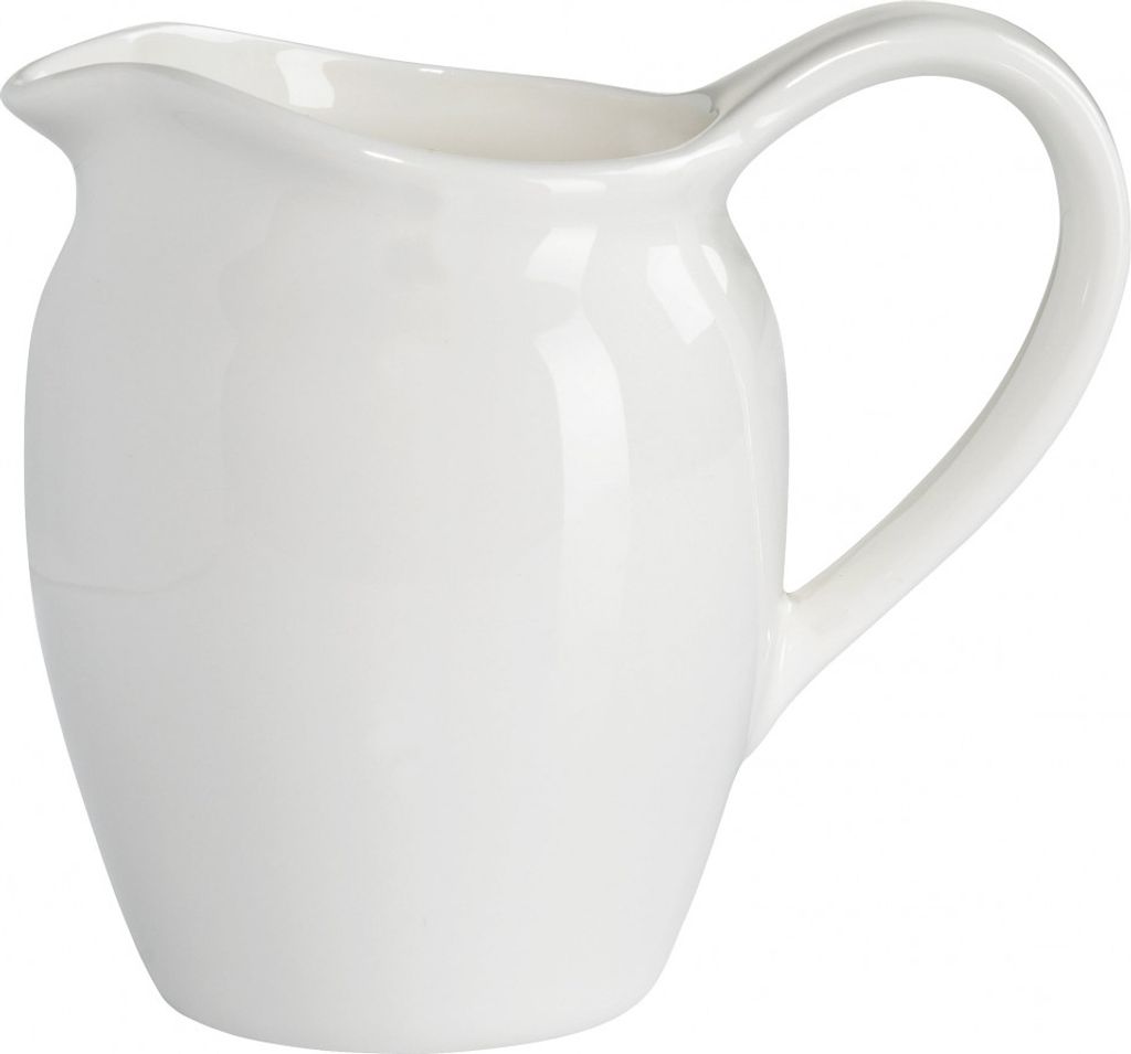 Maxwell & Williams Kitchen Krug, Milchkrug, Milchkännchen, Kaffeeservice, Porzellan, Weiß, 330 ml, AW0301