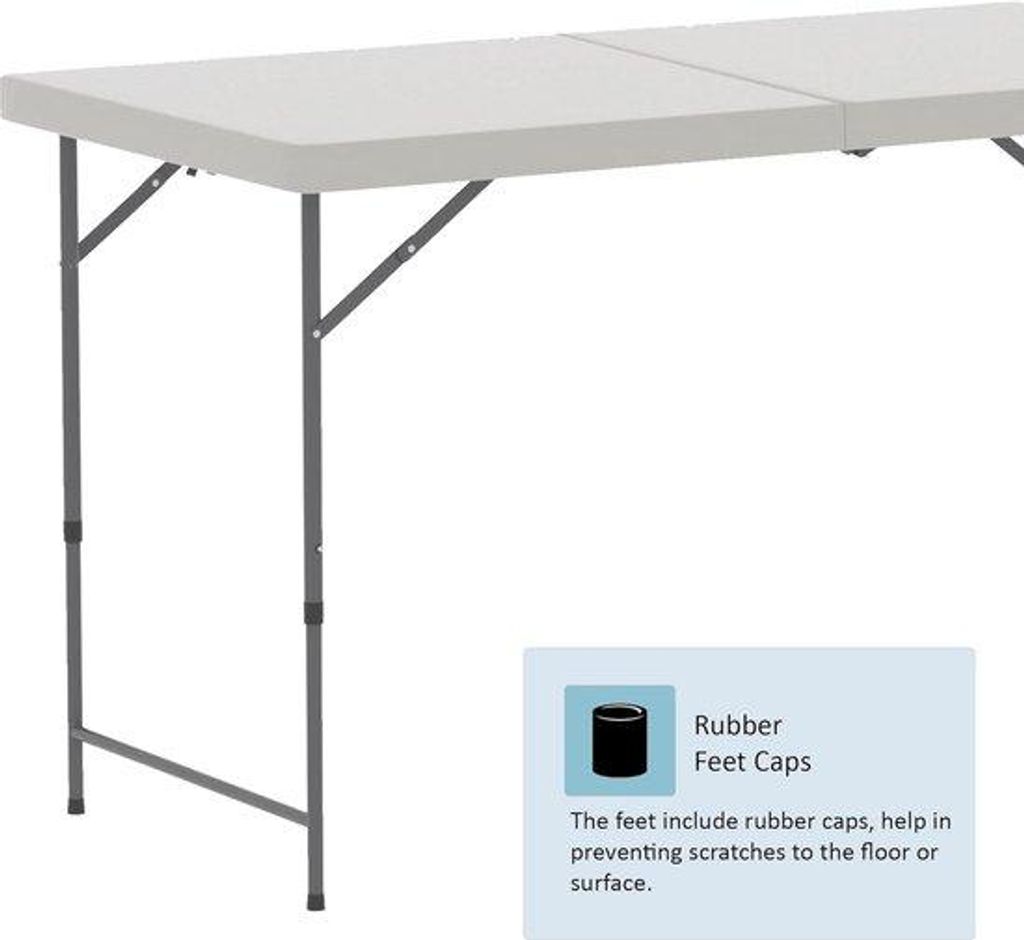 Faltbarer Campingtisch 4ft Extra Stabil Befestigung für Picknick Schraffierwerkstatt Binnen und Draußen Faltbar