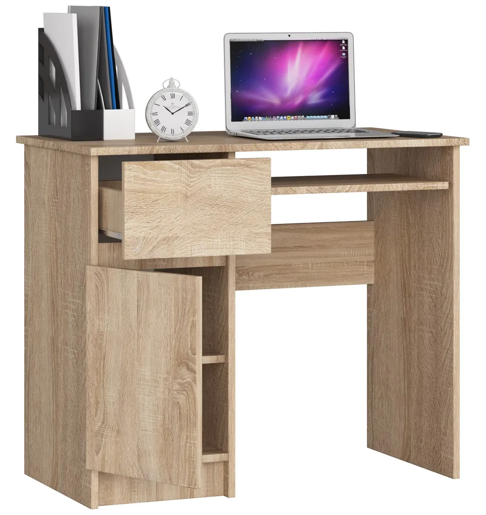 Scrivania ZOLYNNA con Serratura Sonoma 3xEliving - Office Solution 90x50