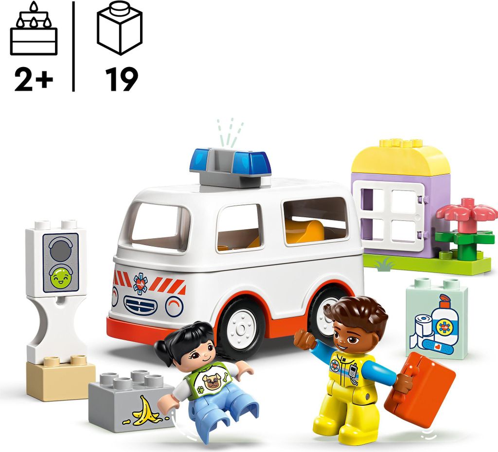 LEGO Duplo Rettungswagen mit Fahrer main image 1