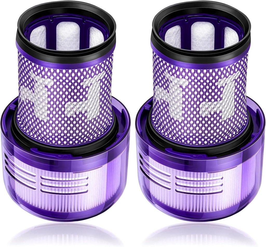 2 x HEPA Ersatzfilter für Dyson V12 Detect Slim Staubsauger für Dyson V12 Slim Absolute Extra/Total Clean/Fluffy Zubehör Hinterer Filter Ersatzt...