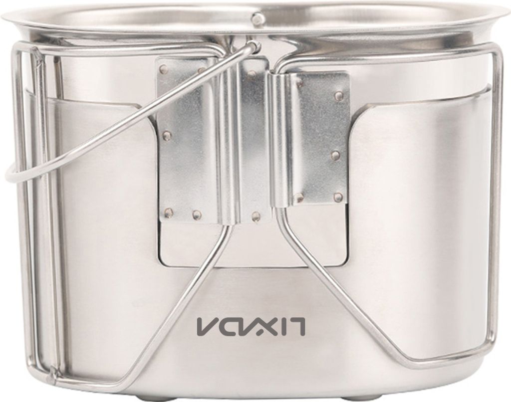 Lixada Camping Kochgeschirr Edelstahl Kantine Tasse Haengetopf mit Holzofen Set fuer Outdoor Survival Backpacking Wanderpicknick