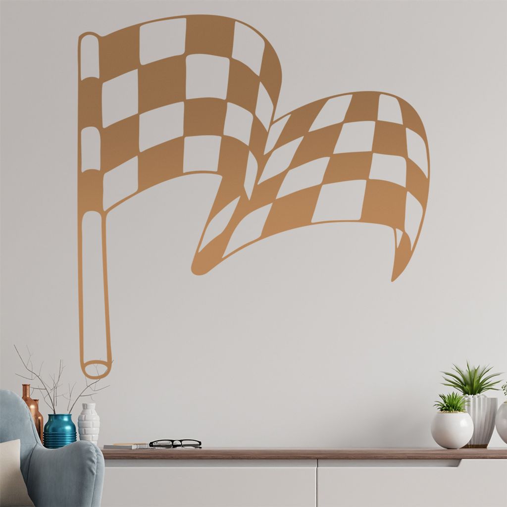 Ziel Fahne wehend Wandtattoo in 6 Größen - Wandaufkleber Wall Sticker - Dekoration, Küche, Wohnzimmer, Schlafzimmer, Badezimmer