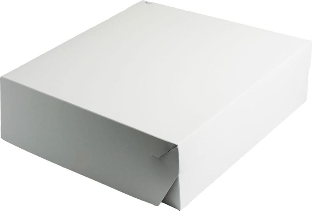 50 Tortenkarton PAP 32 × 32 × 10 cm weiß Kuchenkarton