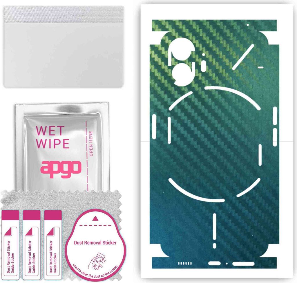apgo Rückseite + Seiten Schutzfolie, Skin, kompatibel mit Nothing Phone 2, Hinten Displayschutzfolie aus Vinylfolie, kratzfest, einfache Montage -...