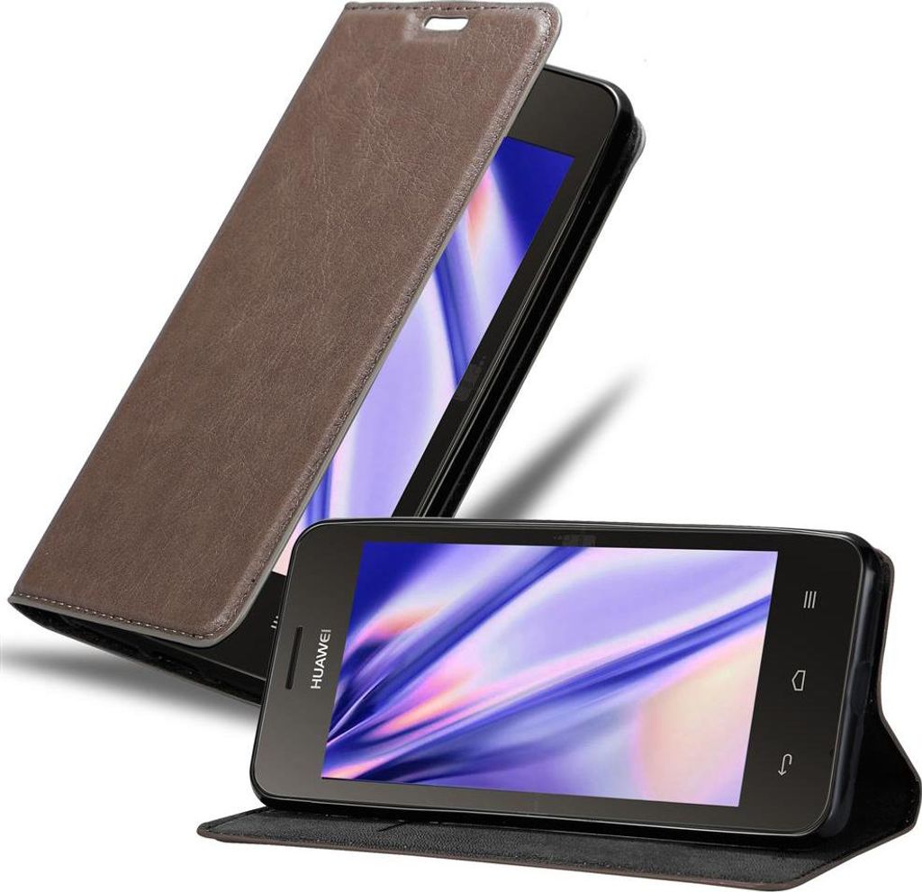 Cadorabo Hülle für Huawei Y3 / Y3C / Y330 / Y331 / Y360 Schutz Hülle in Braun Handyhülle Etui Case Cover