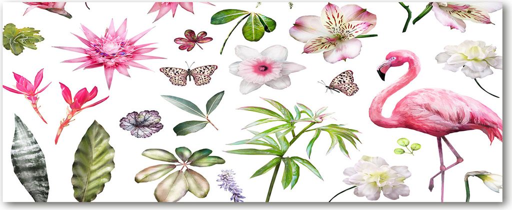 Tulup Leinwandbild - 125x50 cm - Wandkunst - Drucke auf Leinwand - Leinwanddruck - Sprüche - Rosa - Tropische Sammlung