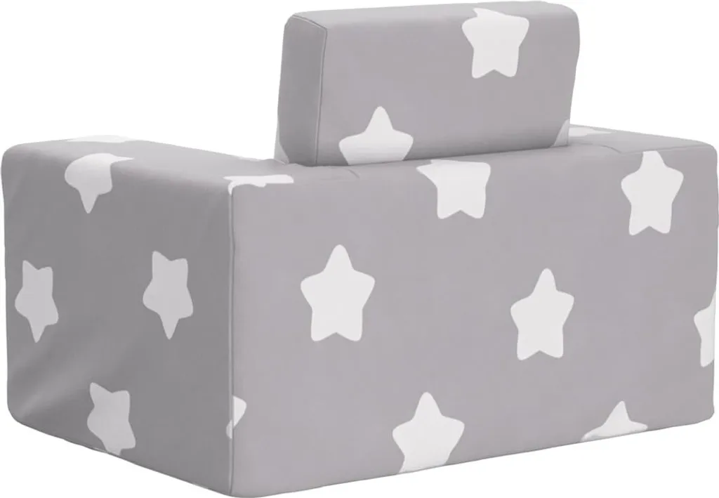 Petit canapé-lit pliable pour chambre d'enfant Gris clair à Étoiles - 6