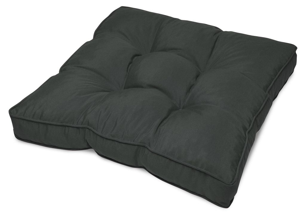 Beautissu Lounge Kissen Outdoor Sitzkissen Flair LK, 70x70x10cm, Graphitgrau