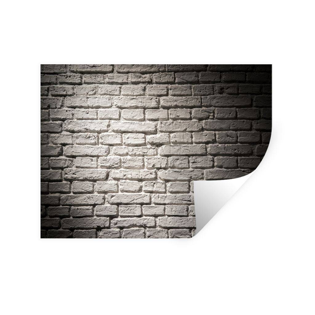 MuchoWow Wandtattoo Wandsticker Wandaufkleber Mauer - Stein - Ziegel 80x60 cm Selbstklebend und Repositionierbar - Faltenfrei