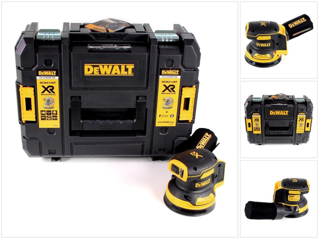 DeWALT DCW210NT-XJ, Losowa szlifierka oscylacyjna, Czarny, Zdjęcie produktu 