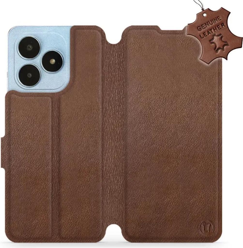 Echtleder Handyhülle für Realme Note 50, Mobiwear Leather, Braun