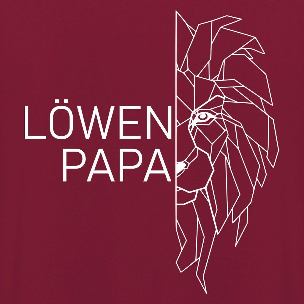 Spreadshirt Löwen Papa - Vater - Zum Geburtstag/Vatertag Uni Hoodie, M, Bordeaux