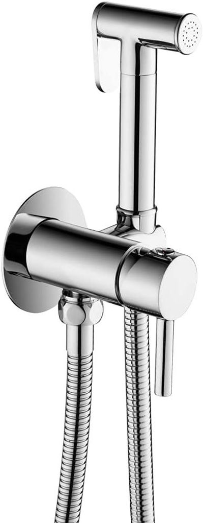 Verchromter, druckfester und auslaufsicherer Bidet-Duschkopf für Stoffwindeln und Badezimmer. Einfache Installation, aus robustem Messing.