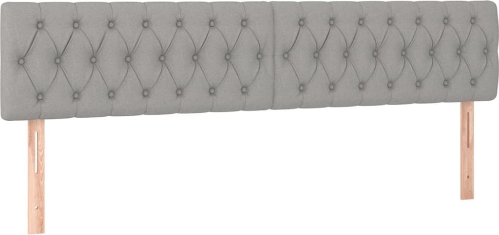 "SALE 2026" Kopfteile 2er-set - multifunktional& Moderne - Hellgrau 90x7x78/88 cm Stoff - Kopfteile DE2341819