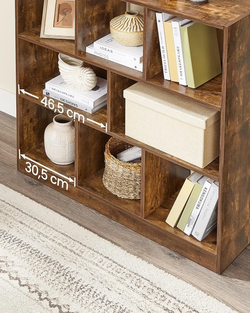 Cloison de séparation design avec compartiments ouverts 30 x 100 cm - 9