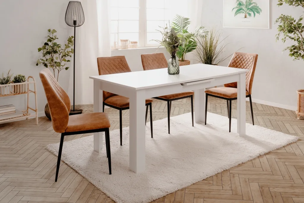 Table extensible Birmingham blanche : la solution pour petits espaces
