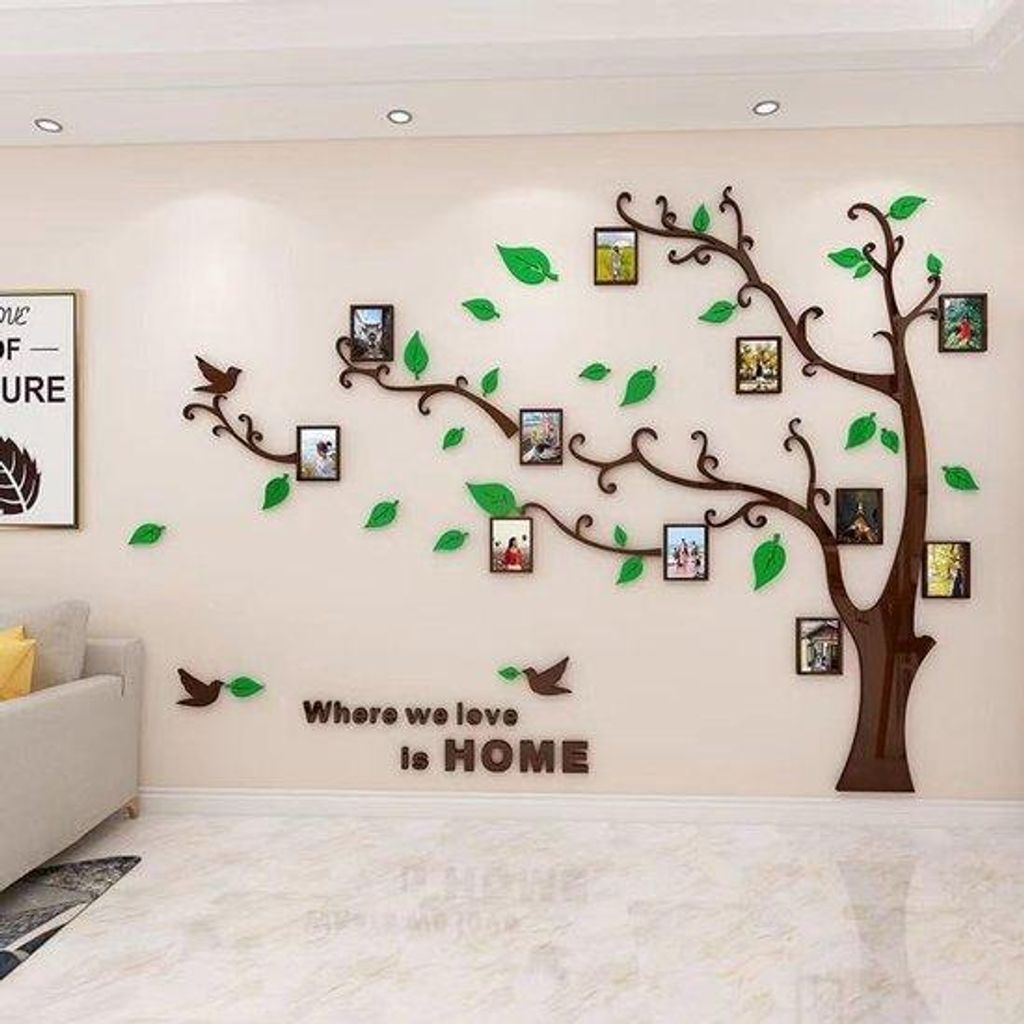 3D DIY Pflanzen Wandsticker groß selbstklebend grün für Schlafzimmer