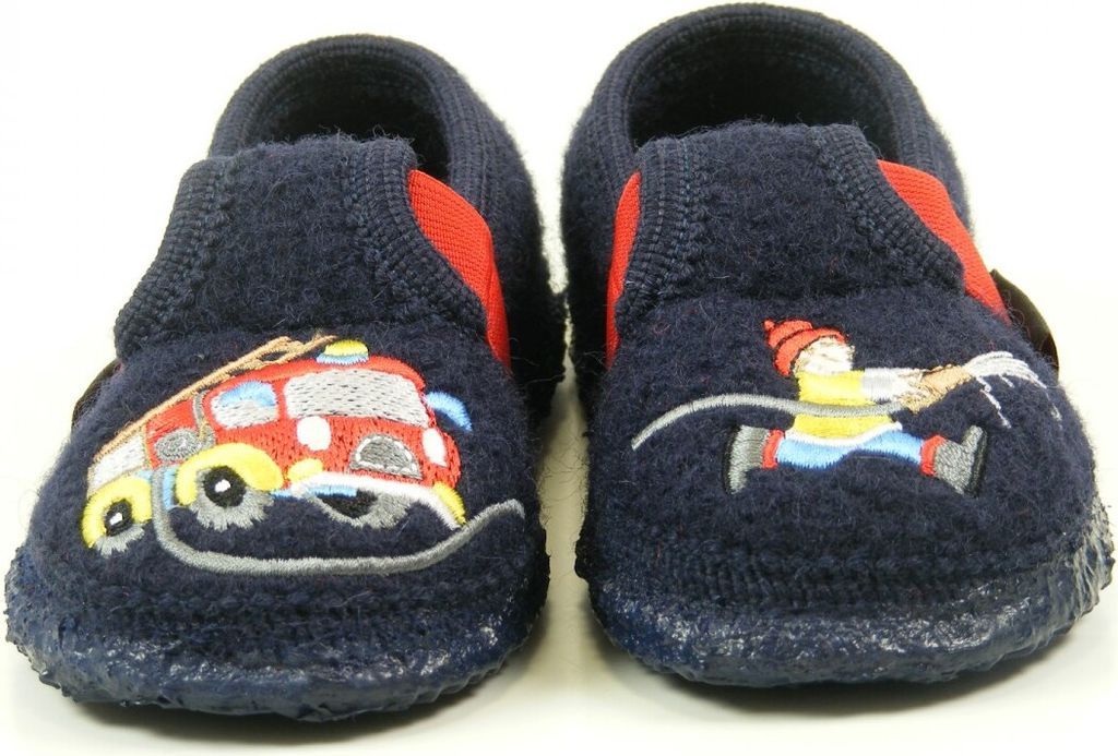 Giesswein 58-10-41547-588 Trulben Jungen Hausschuhe Hüttenschuhe Wolle , Größe:31 EU, Farbe:Blau