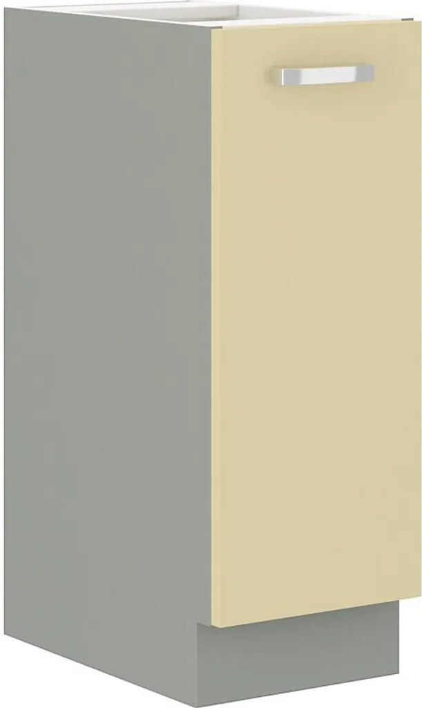 Armoire coulissante ULLERIKE large de 30 cm en coloris crème et gris