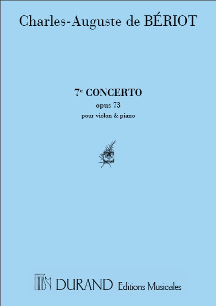 Beriot Concerto N 7 Vl-Piano Violin and Piano