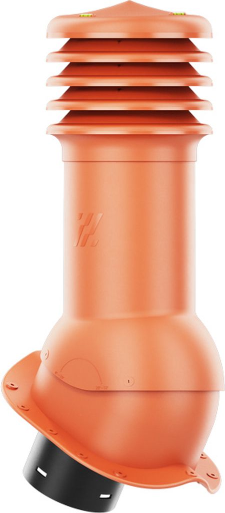 KRONO-PLAST Entlüfterkamin HIVENT 150 für Blechdachziegel N Profil Doppelrömer Dachziegel Lüfter Dachlüfter (Naturrot)