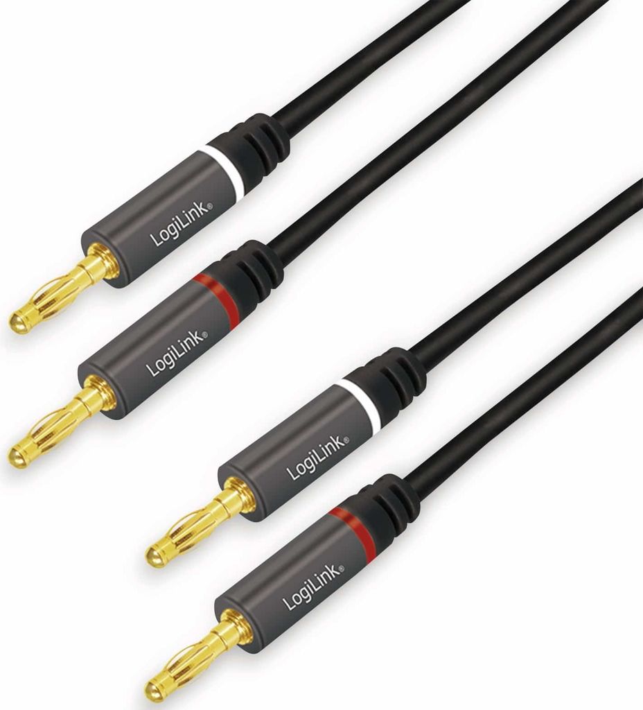 Cavo per altoparlanti LOGILINK CA1210, 3 m, 2x2 connettori Immagine del prodotto 
