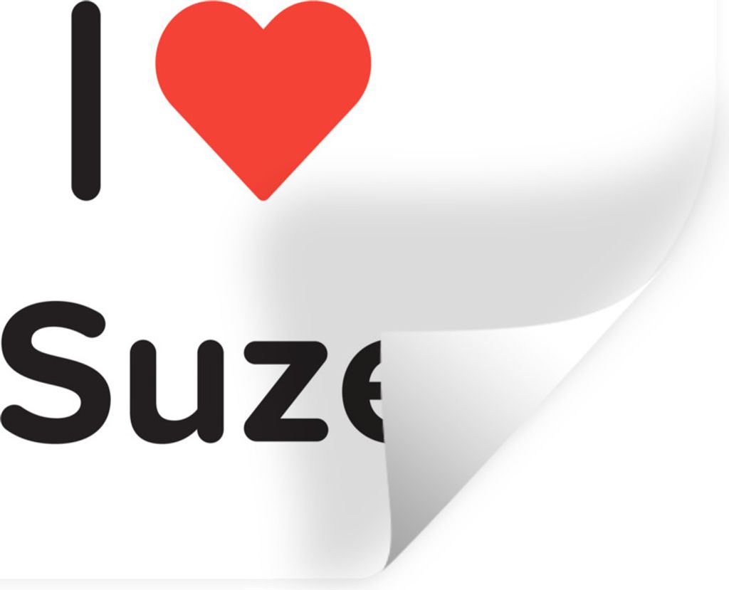MuchoWow Wandtattoo Wandsticker Wandaufkleber Ich liebe - Suze - Girl 80x60 cm Selbstklebend und Repositionierbar - Faltenfrei