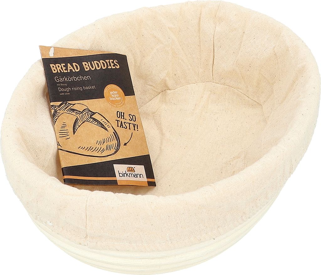 IRKMANN Gärkörbchen mit Bezug, oval L 24,5 x B 18,5 x H 9,5 Produktbild 